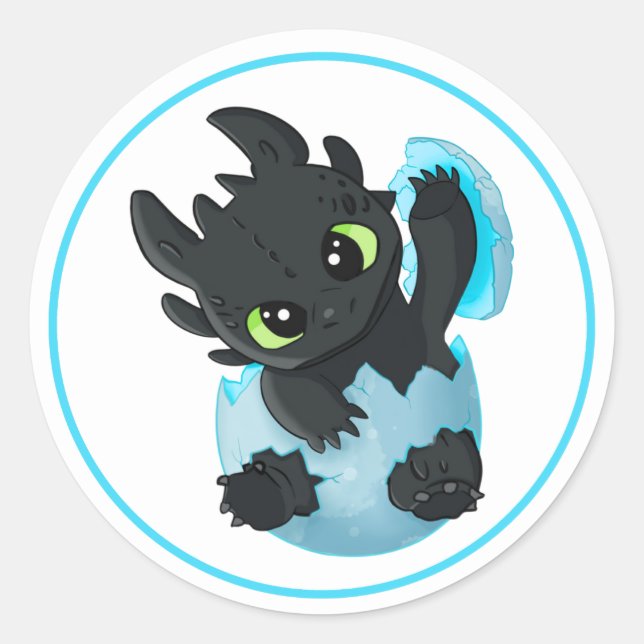 Adesivo Cute Baby Dragon Easter Sticker Pack (Frente)