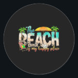 Adesivo Cute Beach É O Meu Lugar Feliz Para Homens Mulhere<br><div class="desc">Cute Beach É O Meu Lugar Feliz Para Homens Mulheres</div>