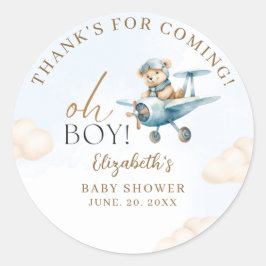 Adesivo Cute Bear Baby Shower Boy party