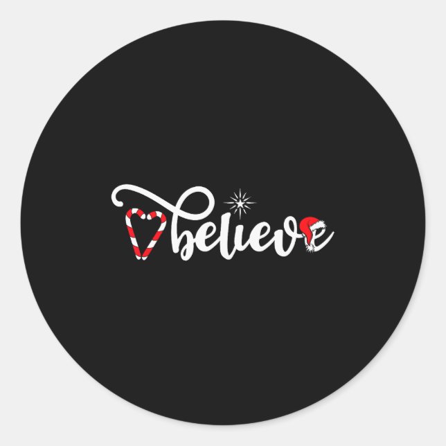 Adesivo Cute Believe Christmas  (Frente)