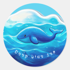 Adesivo Cute Blue Whale, personalized