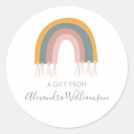 Adesivo Cute Boho Rainbow A Gift from Personalised