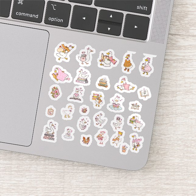 Adesivo Cute Bookish Goose Sticker Pack 2 (Detalhe)