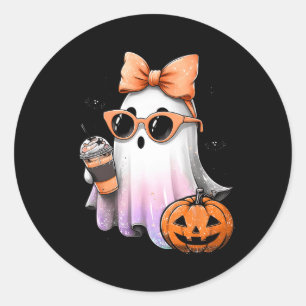 Adesivo Cute Bougie Ghost Café Pumpkin Spooky Season Hal