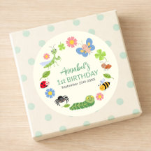 Cute Bug Ladybug Borboleta Crianças 1º Aniversário