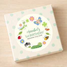 Adesivo Cute Bug Ladybug Borboleta Crianças 1º Aniversário