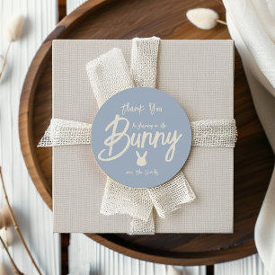 Adesivo Cute Bunny Baby Shower Agradecimento