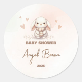 Adesivo Cute Bunny Baby Shower Favor Sticker