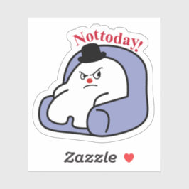 Adesivo Cute Bunny “Not Today” Sticker | Mood & Relatable 