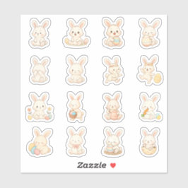 Adesivo Cute Bunny Vinyl Stickers | Kawaii Rabbits