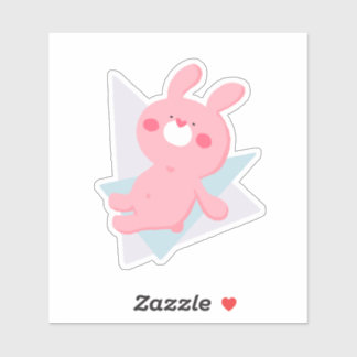 Adesivo Cute bunny with heart nose