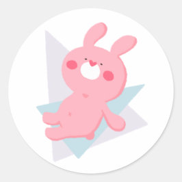 Adesivo Cute bunny with heart nose