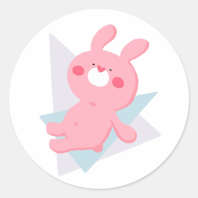 Adesivo Cute bunny with heart nose (Frente)