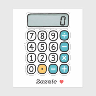Adesivo Cute Calculator Math Sticker for School