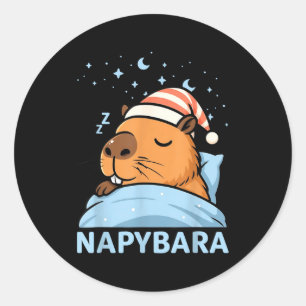 Adesivo Cute Capivara Sonolenta Roupas de Cama Divertidas 