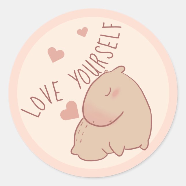 Adesivo Cute capybara kawaii (Frente)