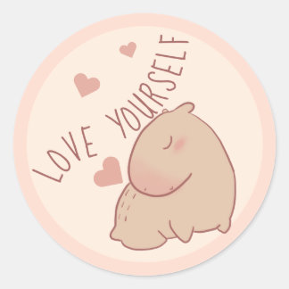 Adesivo Cute capybara kawaii