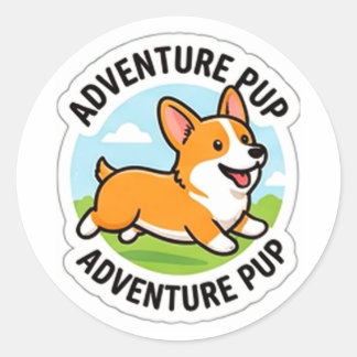 Adesivo Cute Cartoon Dog Adventure Lover Vinyl Sticker
