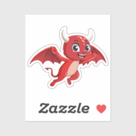Adesivo Cute cartoon flying devil