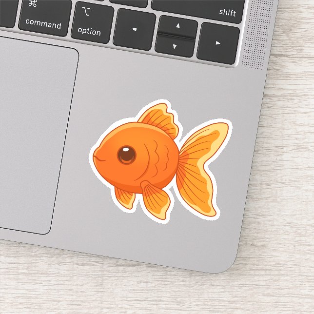 Adesivo Cute Cartoon Goldfish (Detalhe)