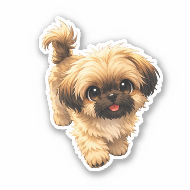 Adesivo Cute Cartoon Shih Tzu Nala Puppy Dog (Frente)