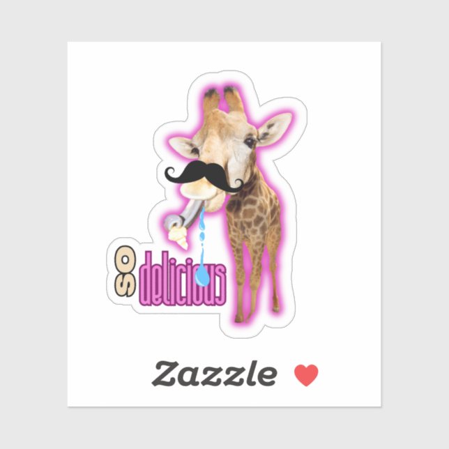 Adesivo Cute Chibi Giraffe (Folha)