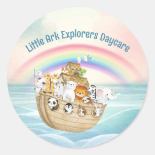 Adesivo Cute Child Daycare Business Noah's Ark