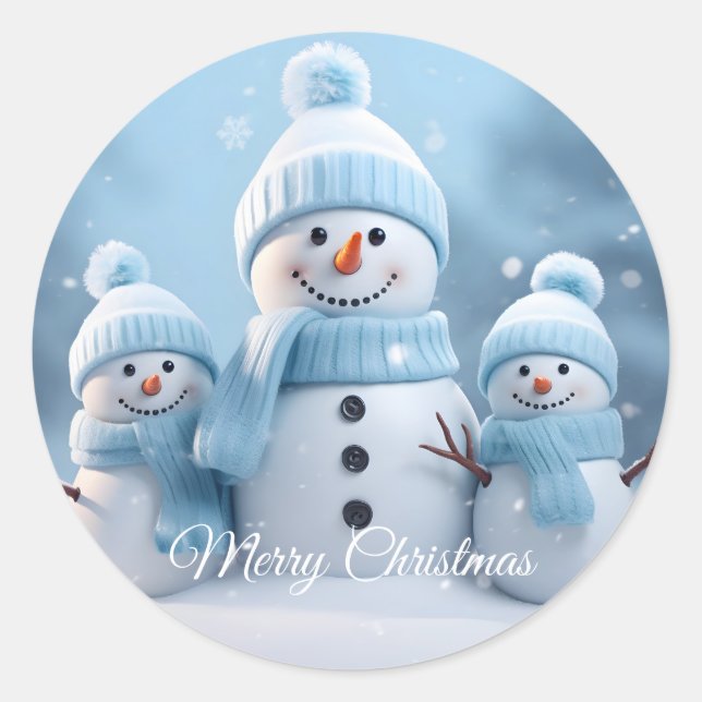 Adesivo Cute Christmas Snowman Sticker (Frente)