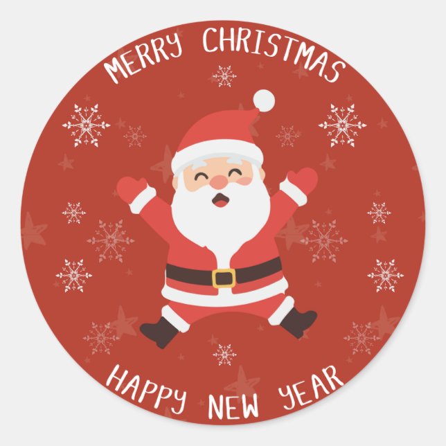 Adesivo Cute Christmas Sticker | Festive Holiday Design (Frente)