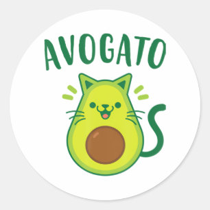 Adesivo Cute Cinco de Mayo Avogato Avocado Cat Funny Avoca