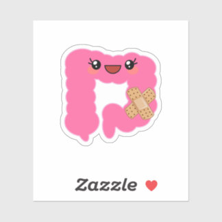 Adesivo Cute Colon Engraçado com Bandage