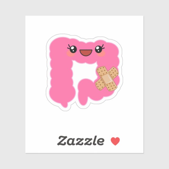 Adesivo Cute Colon Engraçado com Bandage (Folha)
