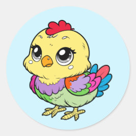 Adesivo Cute Colorful Chicken Sticker – Fun Farm Art