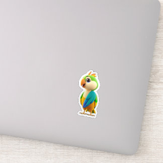 Adesivo Cute Colorful Parrot Sticker