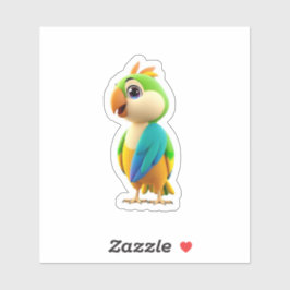 Adesivo Cute Colorful Parrot Sticker
