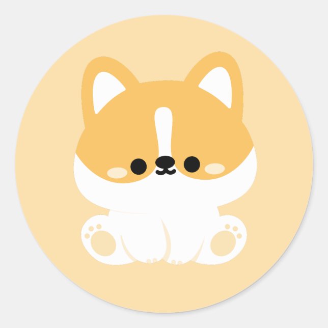 Adesivo Cute Corgi (Frente)