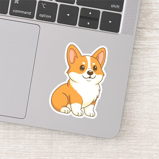 Adesivo Cute Corgi Dog (Detalhe)