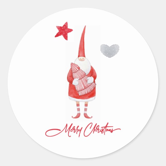 Adesivo Cute Country Santa Christmas Sticker (Frente)