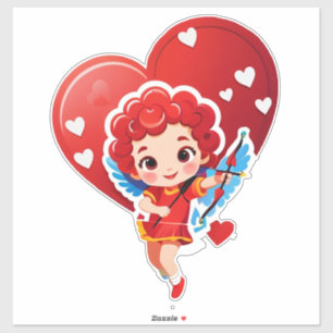 Adesivo Cute Cupid Com Arco E Flecha