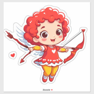 Adesivo Cute Cupid Com Arco e Flecha