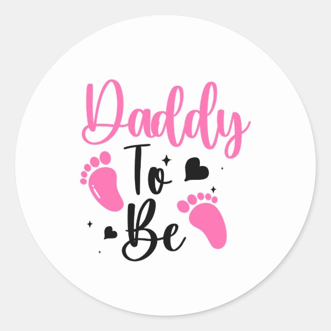 Adesivo Cute Daddy-to-be word art  (Frente)