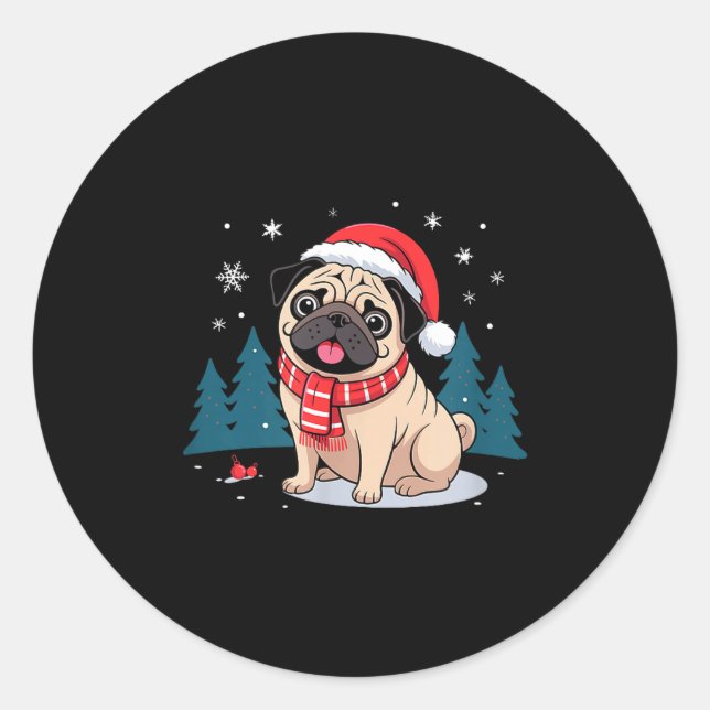 Adesivo Cute Dog Christmas Valentines Design  (Frente)