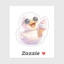 Adesivo Cute Duck Ice Cream Die-Cut Sticker