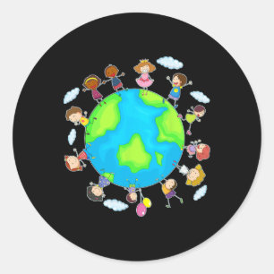 Adesivo "Cute Earth Day 2025 Save Environment Children Aro