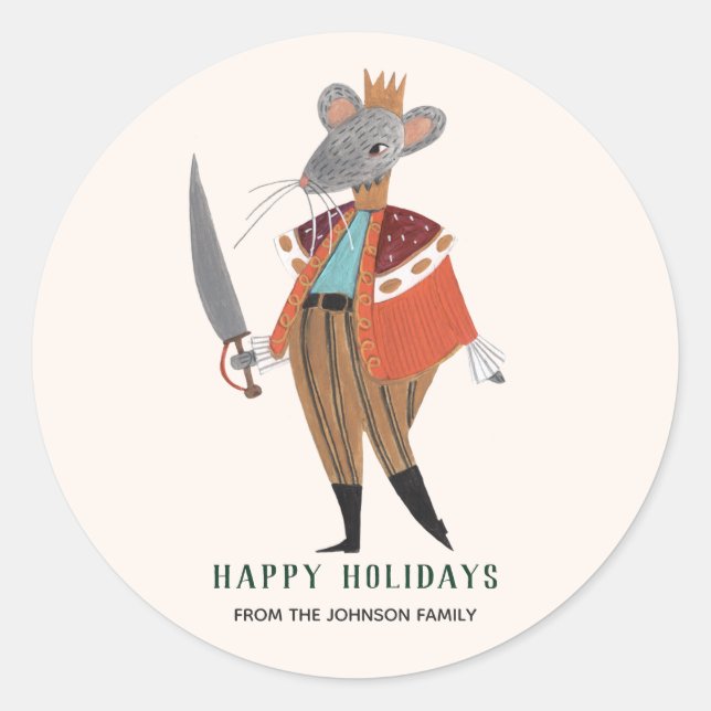 Adesivo Cute Ecru Natal Holiday Nutcracker King (Frente)