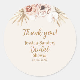 Adesivo Cute Elegant Flowers Boho Bridal Shower