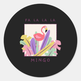 Adesivo Cute Fa La Mingo Christmas Falala Snow Flamingo