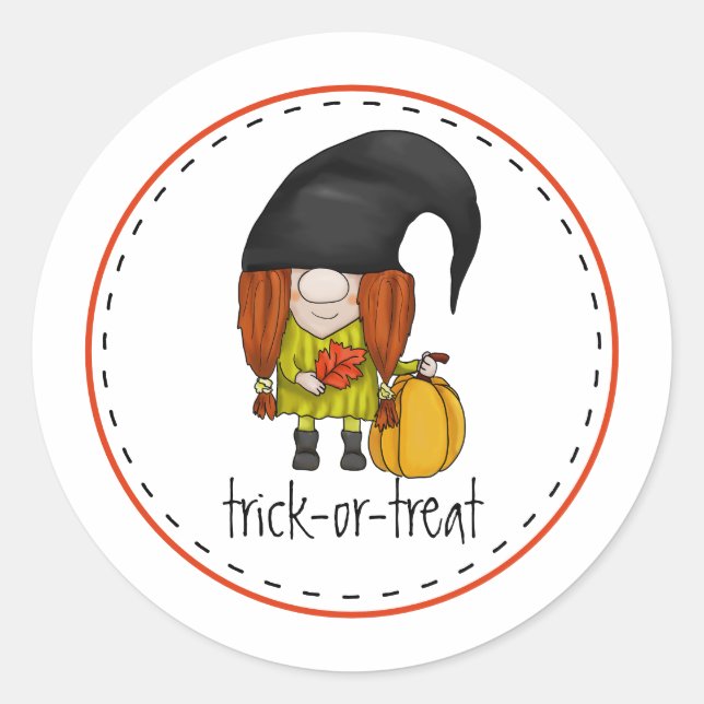 Adesivo Cute Fall Gnome Girl Sticker (Frente)