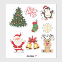 Adesivo Cute Festive– Santa, Reindeer, Tree Vinyl Stickers