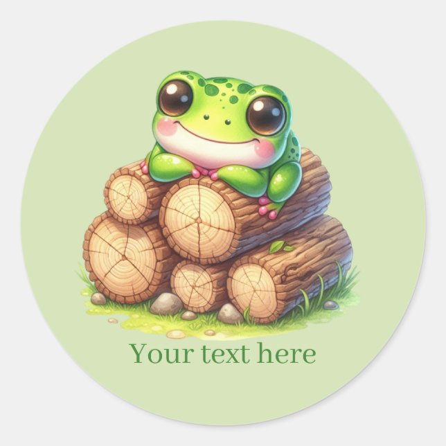 Adesivo Cute frog lovers customizable (Frente)